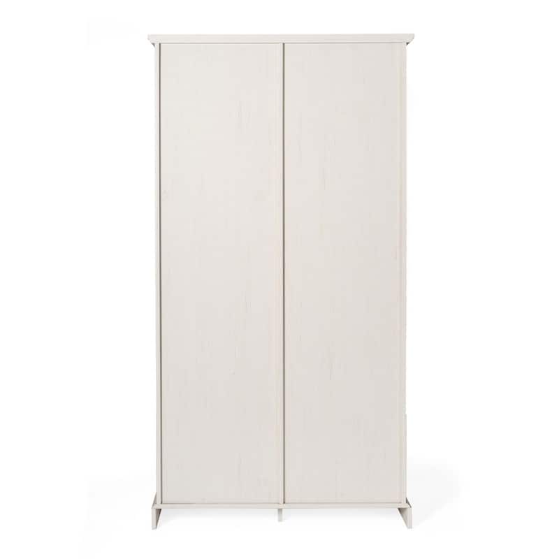 Farmhouse Storage Cabinet with Adjustable Shelves and Sliding Barn Door - 16.75"D x 36.25"W x 68"H