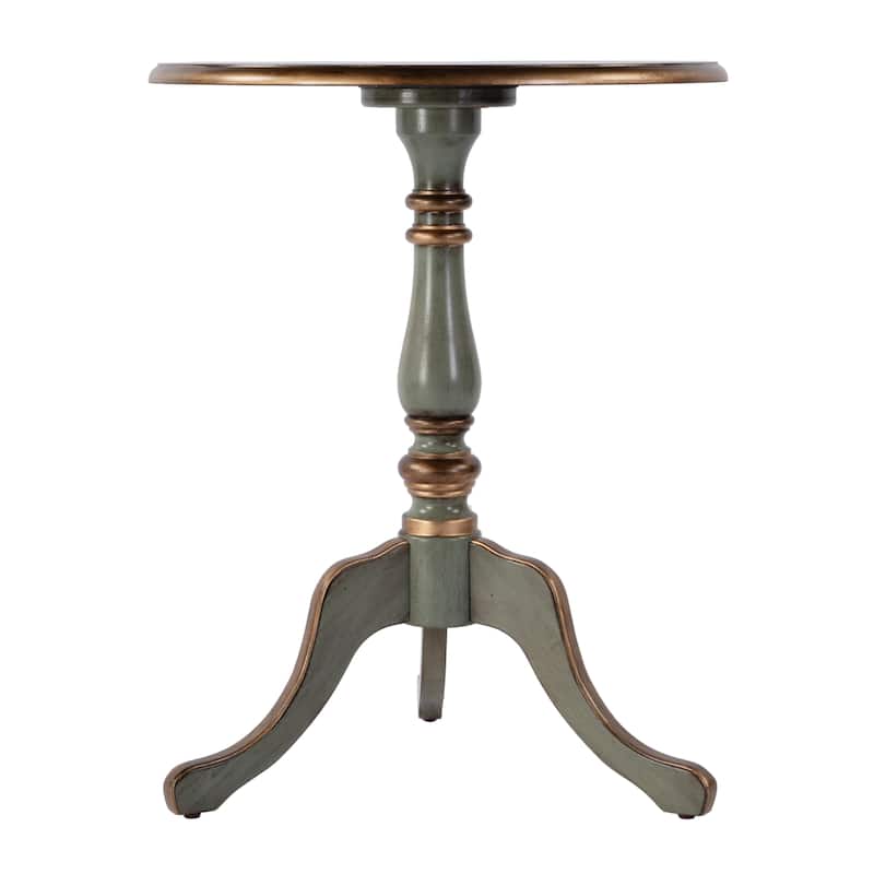 Colbert 22 in. W Round Wood Pedestal Game/Accent Table