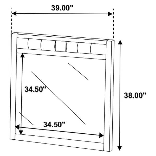 dimension image slide 8 of 19, Carlton Upholstered Bedroom Set Cappuccino