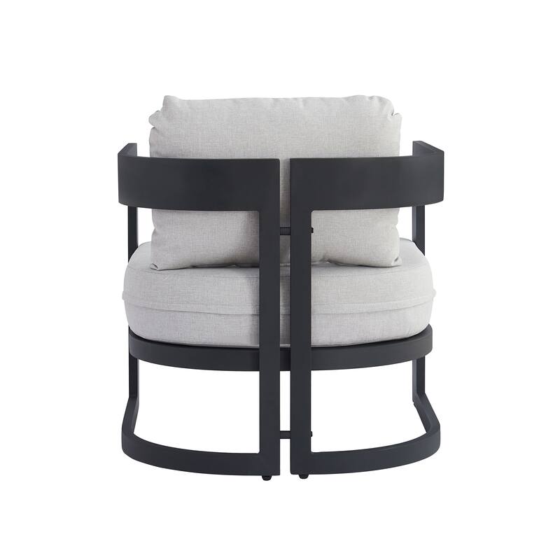 Christopher Knight Home - Modern Outdoor Aluminum Sofa Set with Cushions - 3-Piece Conversation Set