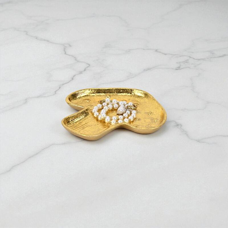 Cressida 7" Cast Iron Mushroom Catchall Dish - N/A - Gold