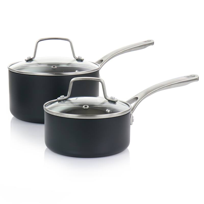 Martha Stewart 10 Piece Aluminum Cookware Set in Matte Black