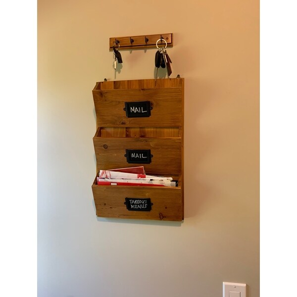 Top Product Reviews For Rustic 18 X 12 Inch 3 Tiered Wooden Wall Letter Holder By Studio 350 12187840 Overstock