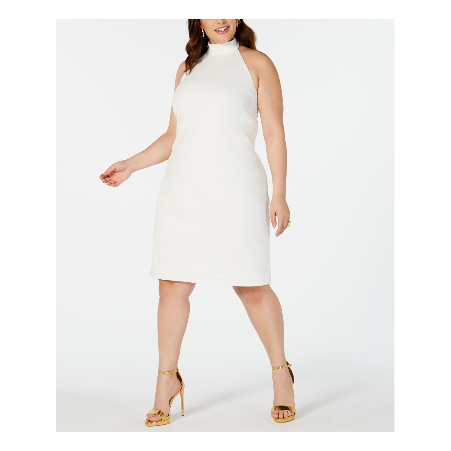 white sheath dress sleeveless