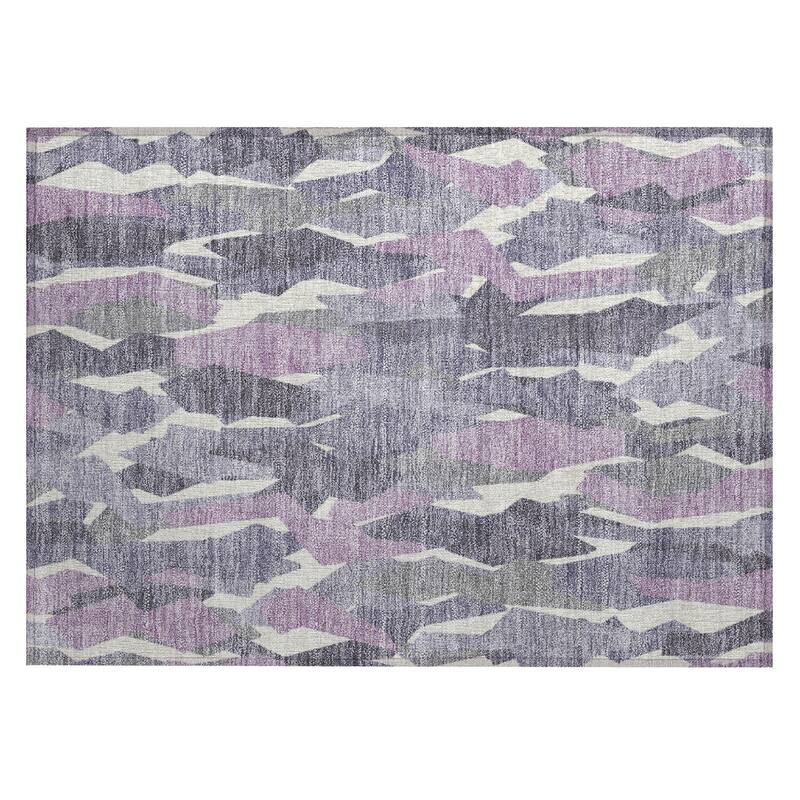 Machine Washable Indoor/ Outdoor Contemporary Dylan Chantille Rug