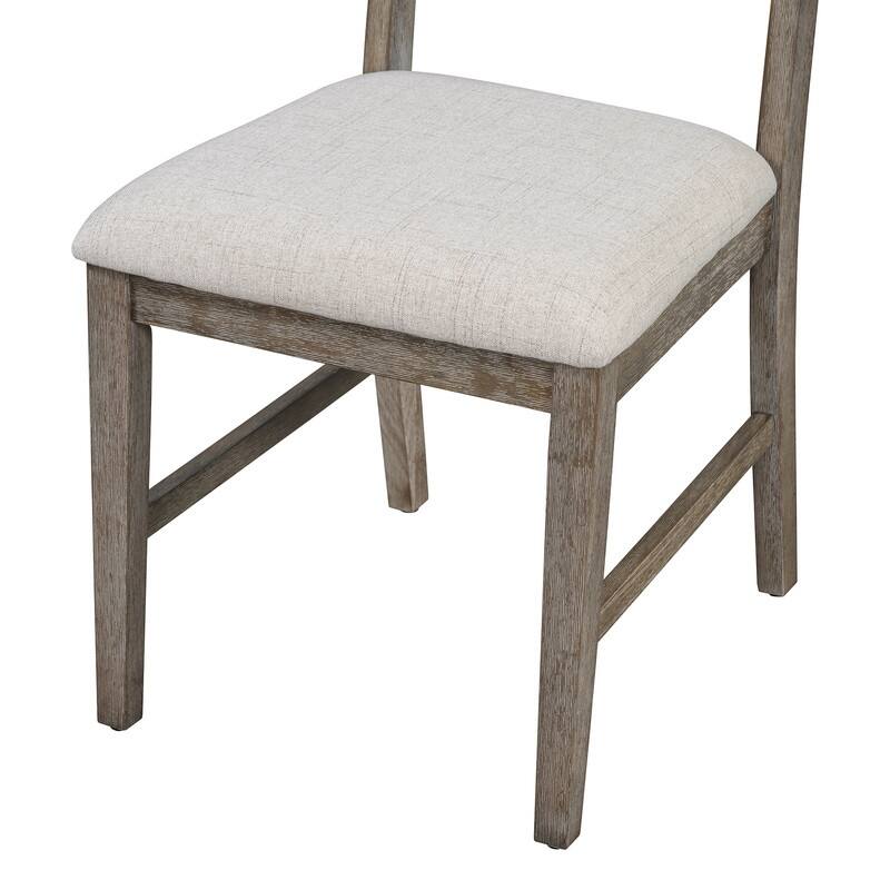 Spruce & Spring Dining Table Set for 6, 6-Piece Mid Century Modern Farmhouse Table with Chairs and Bench