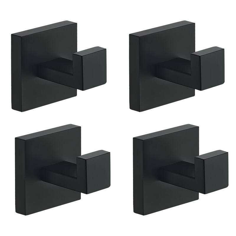 Wall Mounted Towel Hooks Bathroom Towel Hooks - Satin Black