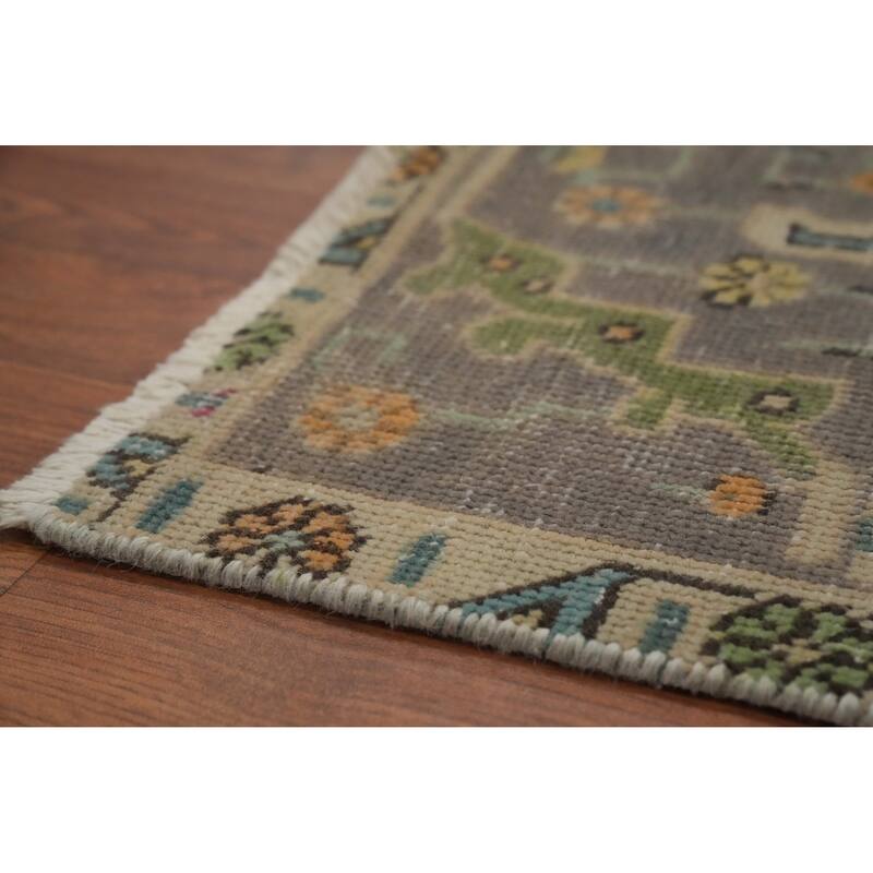 Hand Knotted Oriental 100% Wool Carpet Traditional Floral Yellow & Gold Tabriz Area Rug - 9' 4'' X 6' 7''