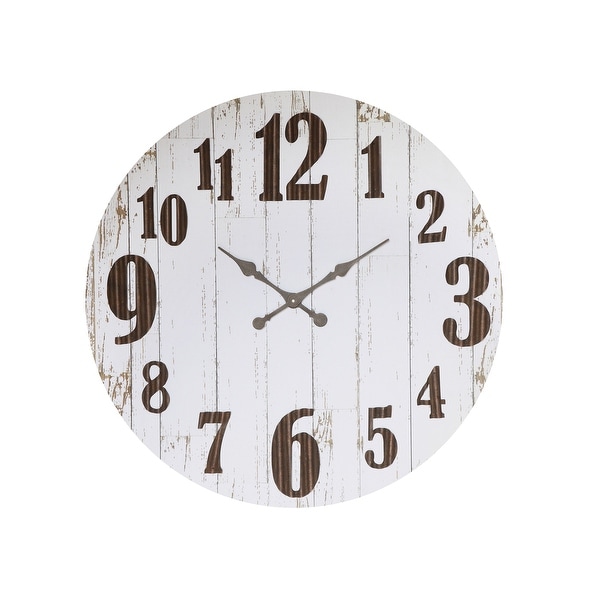 Black & White Wood & Metal Wall Clock. Opens flyout.