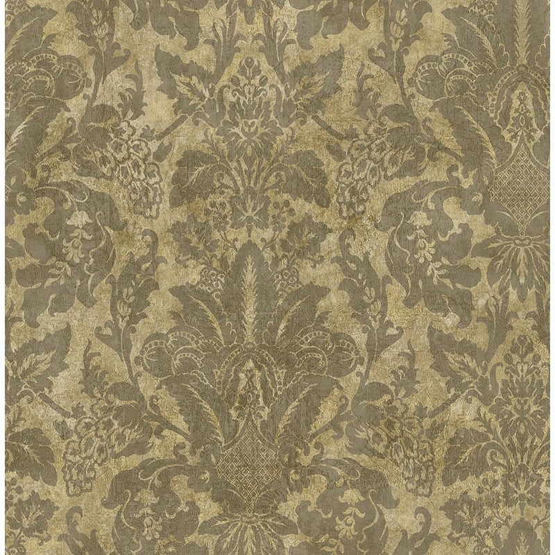 Seabrook Designs Dimaro Damask Unpasted Wallpaper