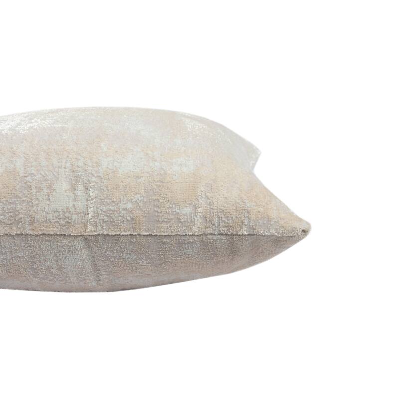 Sevita Beige/ Gray Modern Abstract Acrylic Blend Throw Pillow