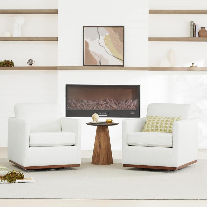 Spruce & Spring Shane Modern Swivel Accent Arm Chair