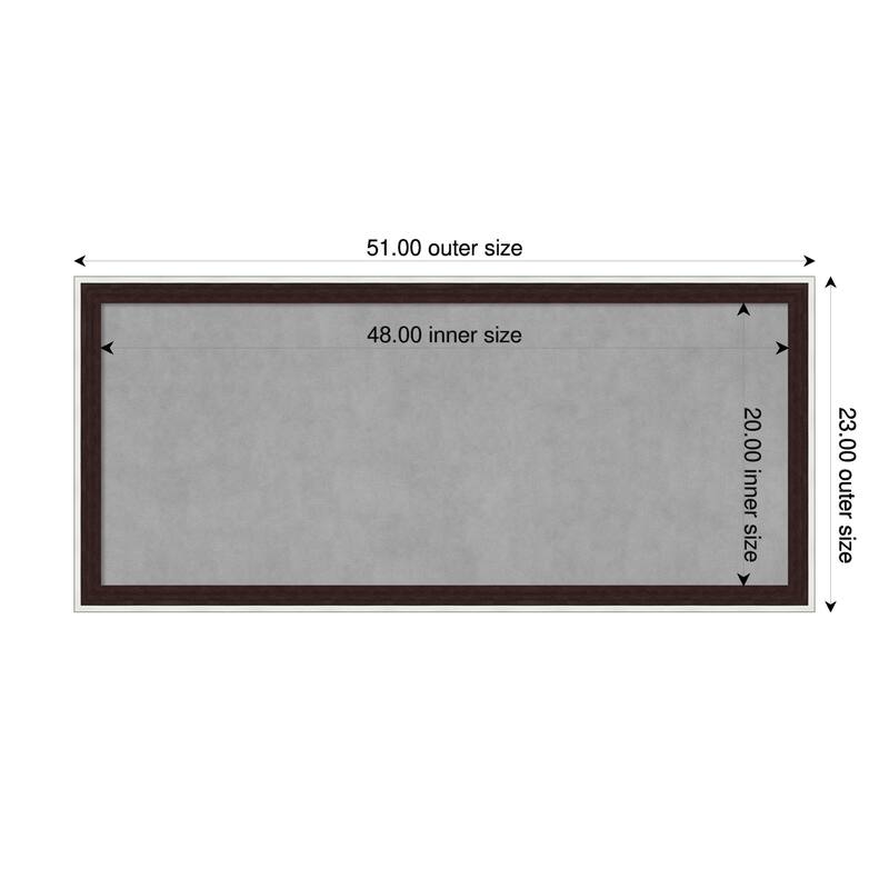 Amanti Art Maya Espresso Silver Framed - 51 x 23 in - Maya Espresso Silver