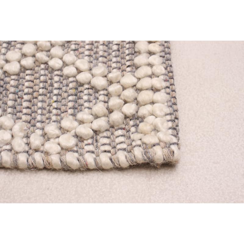 ECARPETGALLERY Braid weave Sienna Taupe Wool Rug - 5'11 x 8'10