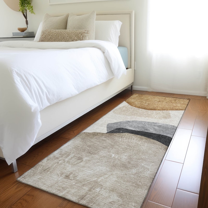 Namo Artistic Abstract Weather Resistant Classic Meets Modern Outdoor Rug