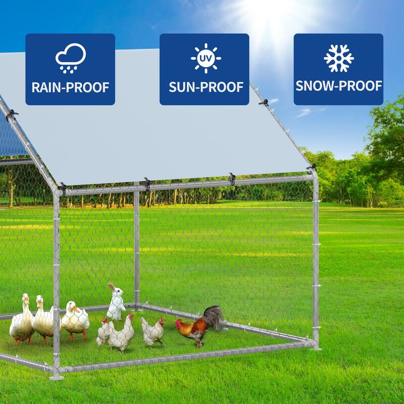 Moasis Outdoor Steel Chicken Run with Lid