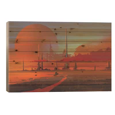 Found The Lost City Print On Wood by grandfailure - Multi-Color