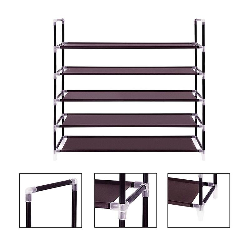 5-tier Non-Woven Shoe Rack Organizer Cabinet