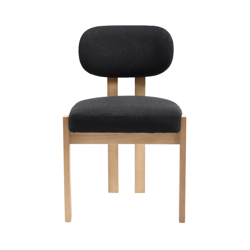 Wooden Dining Chairs Set of 2, Modern Fabric Upholstered Dining Room Chair Kitchen Chairs, Farmhouse Dinner Chair for Kitchen