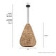 preview thumbnail 3 of 3, Hunter Cambria Boho Seagrass Pendant - Kitchen, Bedroom, Living Room, Dining Room, Entry - Transitional, Coastal