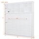 preview thumbnail 19 of 28, Queen Size Murphy Bed Wall Bed with Top Shelves & USB