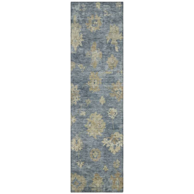 Machine Washable Indoor/ Outdoor Casual Traditional Chantille Rug