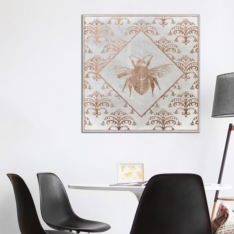 iCanvas "Bee Distressed I" by Daniela Santiago Canvas Print - 37x37x1.5