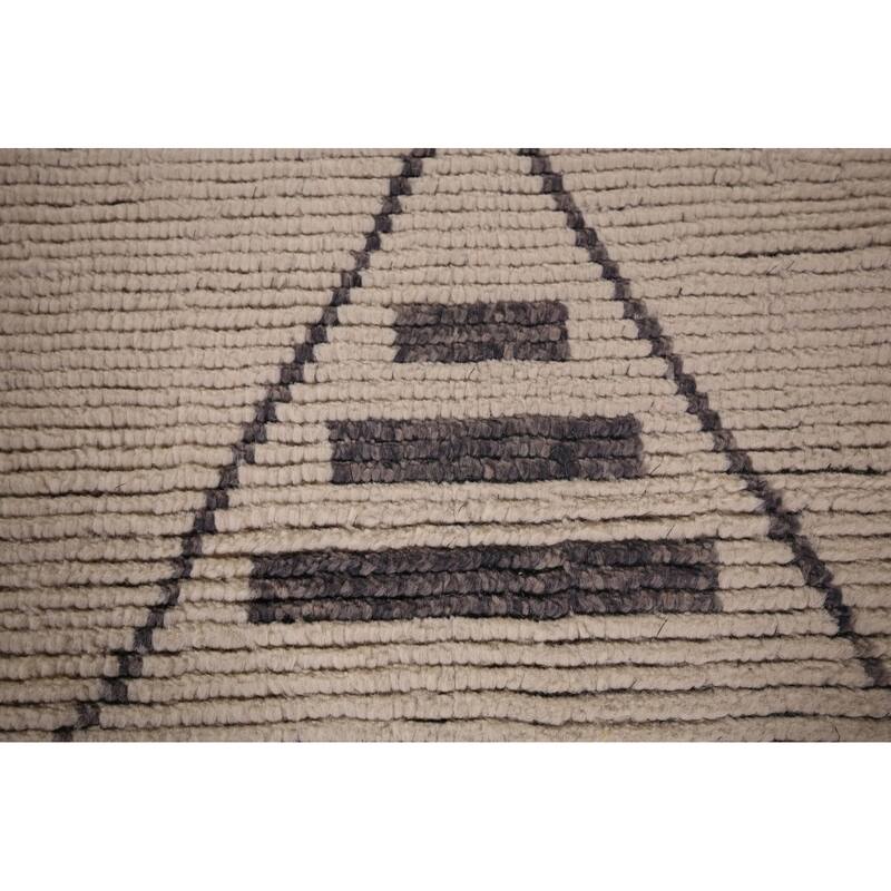 Trellis Moroccan Large Area Rug Hand-Knotted Wool Carpet - 11'4"x 15'6"