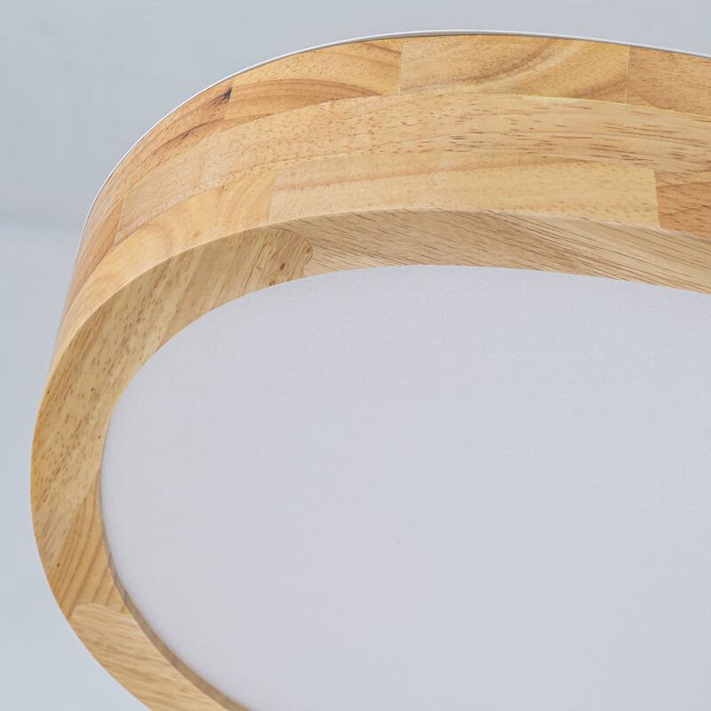 Integrated LED 5CCT Farmhouse Flush Mount Ceiling Light, 5 Color Temperature Selectable