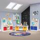 RiverRidge Home Kids Bookrack with Three Cubbies, White
