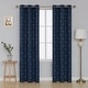 preview thumbnail 53 of 86, Deconovo Decorative Silver Diamond Curtains (2 Panel) 42x54 Inch-2PC - Navy Blue