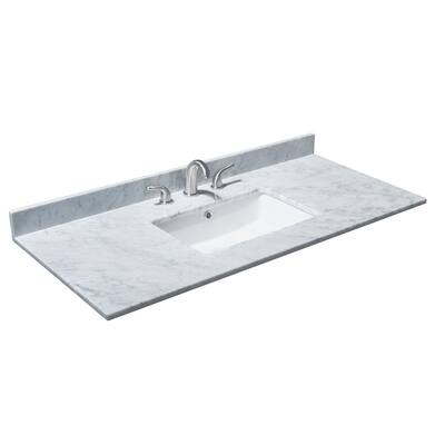 Wyndham Collection 48" Single Vanity Top with Undermount Rectangular