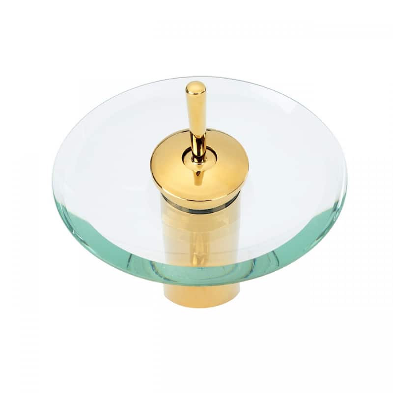 Waterfall Faucet Single Hole Brass 7" Clear Glass Renovators Supply