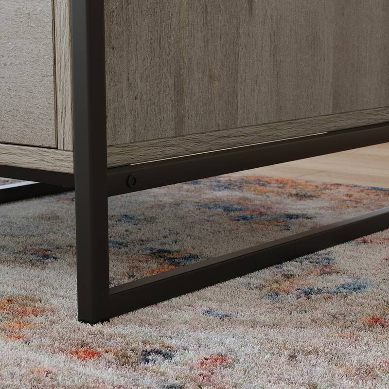 Wood L-Shaped Desk with Minimalist Design, Brown