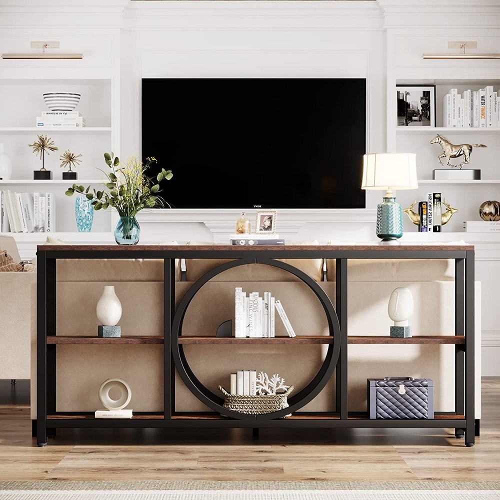 36 Inch Modern Console Table, Multilevel Wood Shelves, Gray and White - On  Sale - Bed Bath & Beyond - 37768595