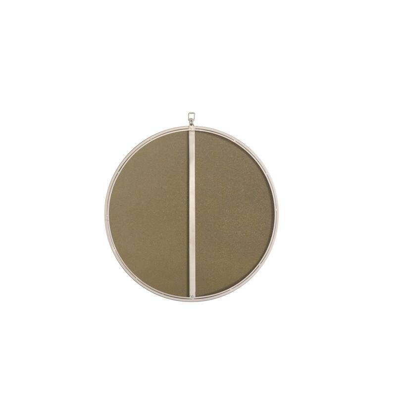 Strick & Bolton Patti Metal 24-inch Round Mirror with Decorative Hook