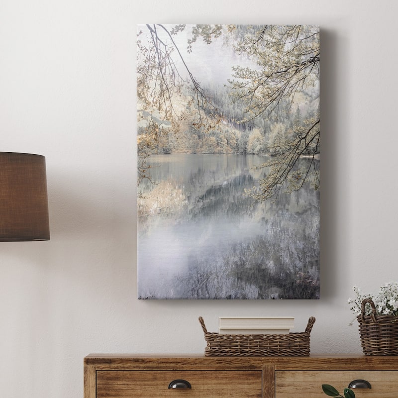Misty Lake Premium Gallery Wrapped Canvas - Ready to Hang