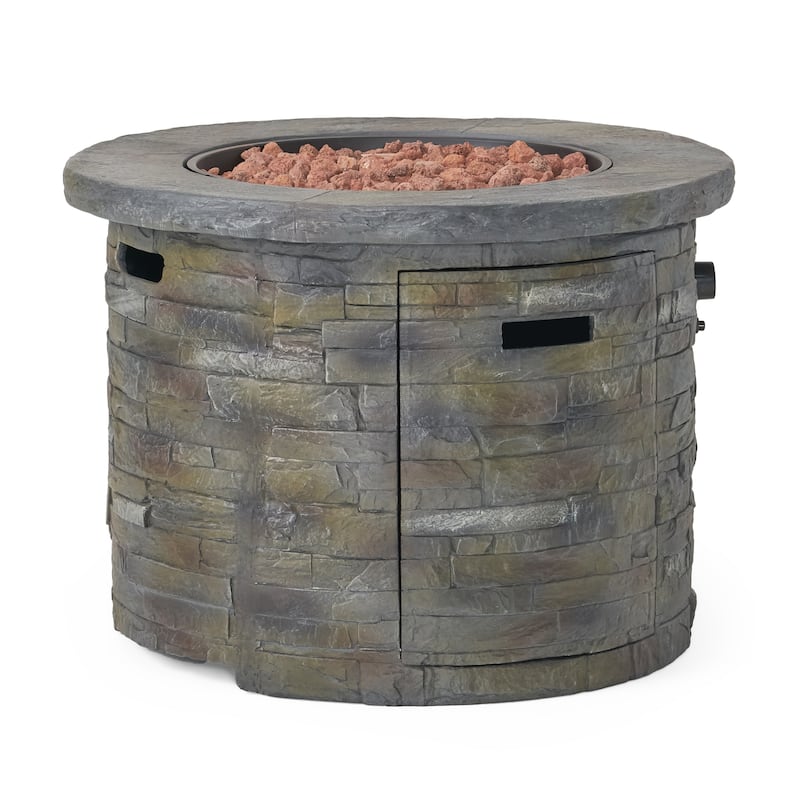 Blaeberry Outdoor Stone Fire Pit by Christopher Knight Home