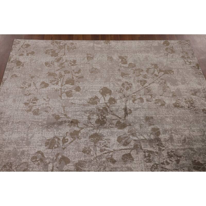 Beige Floral Art & Craft Turkish Area Rug Machine Made Carpet - 5'0" x 7'6"