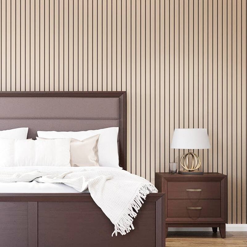 47" x 23" 3D Wood Slat Acoustic Wall Panels for Wall and Ceiling Decor, 4 Pcs - 47.24 inches D × 23.62 inches W × 0.82 inches H