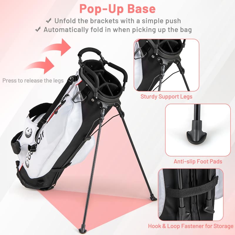 Gymax 12PCS Women's Complete Golf Club Set Right Hand w/ Golf Stand