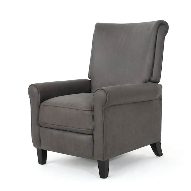 Roomfitters Push Back Recliner Chair with Rolled Arms and Padded Seat for Living Room or Study
