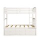 preview thumbnail 12 of 48, Multifunctional Trundle Bunk Bed - Twin Over Twin w/Trundle