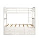 preview thumbnail 8 of 20, Twin Bunk Bed with Trundle, Ladder, Safety Rail and 3 Drawers