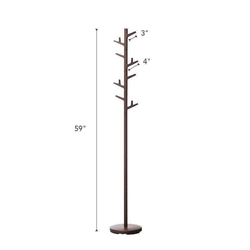 Yamazaki Home Coat Rack, Steel, Holds 26.4 lbs - L 11.02 x W 11.02 x H 69.29 inches