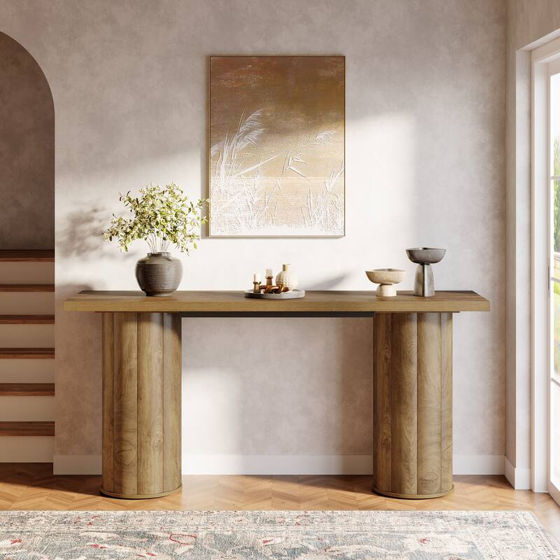 70.86" Sofa Console Table, Wooden Entryway Table for Hallway