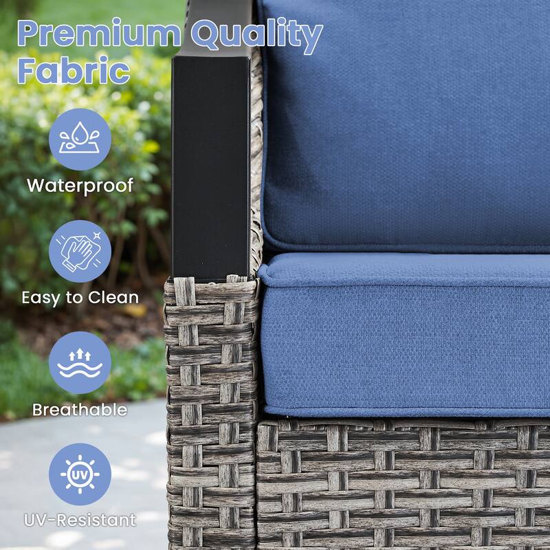 Pocassy Outdoor Patio Swivel Glider Chairs with Cushion