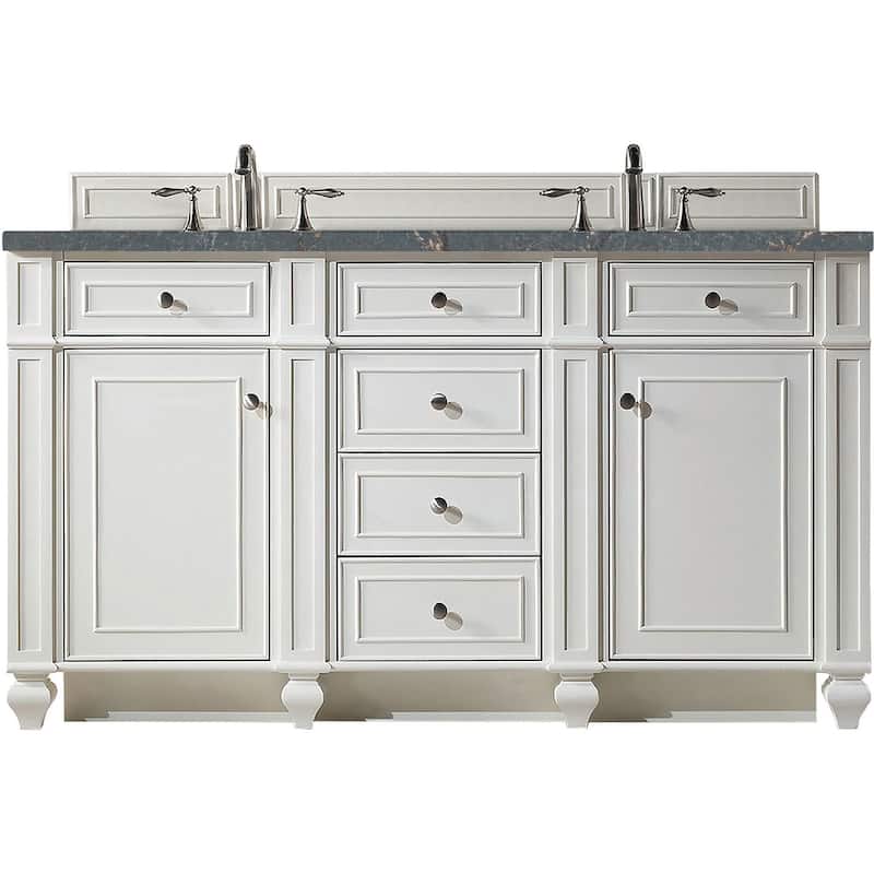 James Martin Vanities 157-V60D-FPBL Bristol 60" Free Standing Double - Bright White