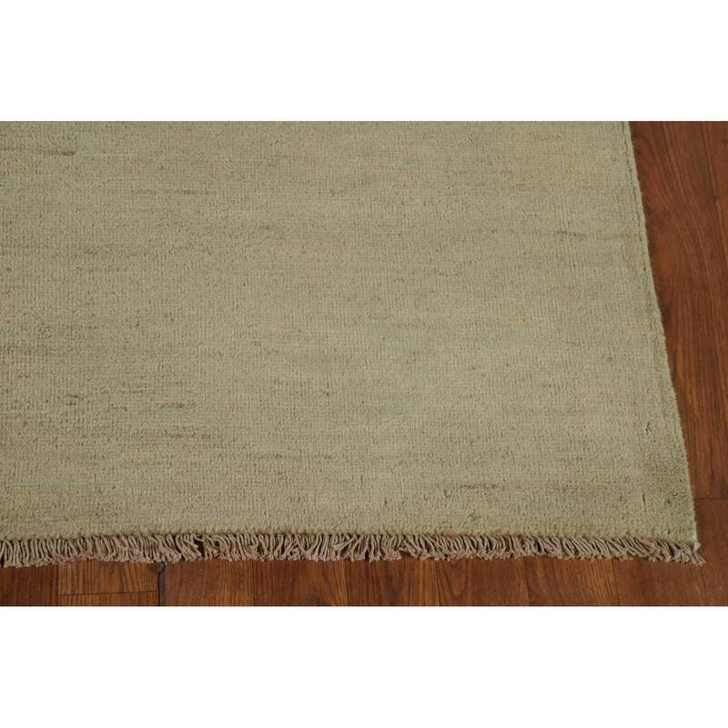 Contemporary Solid Gabbeh Oriental Area Rug Handmade Wool Carpet - 4'11" x 6'4"