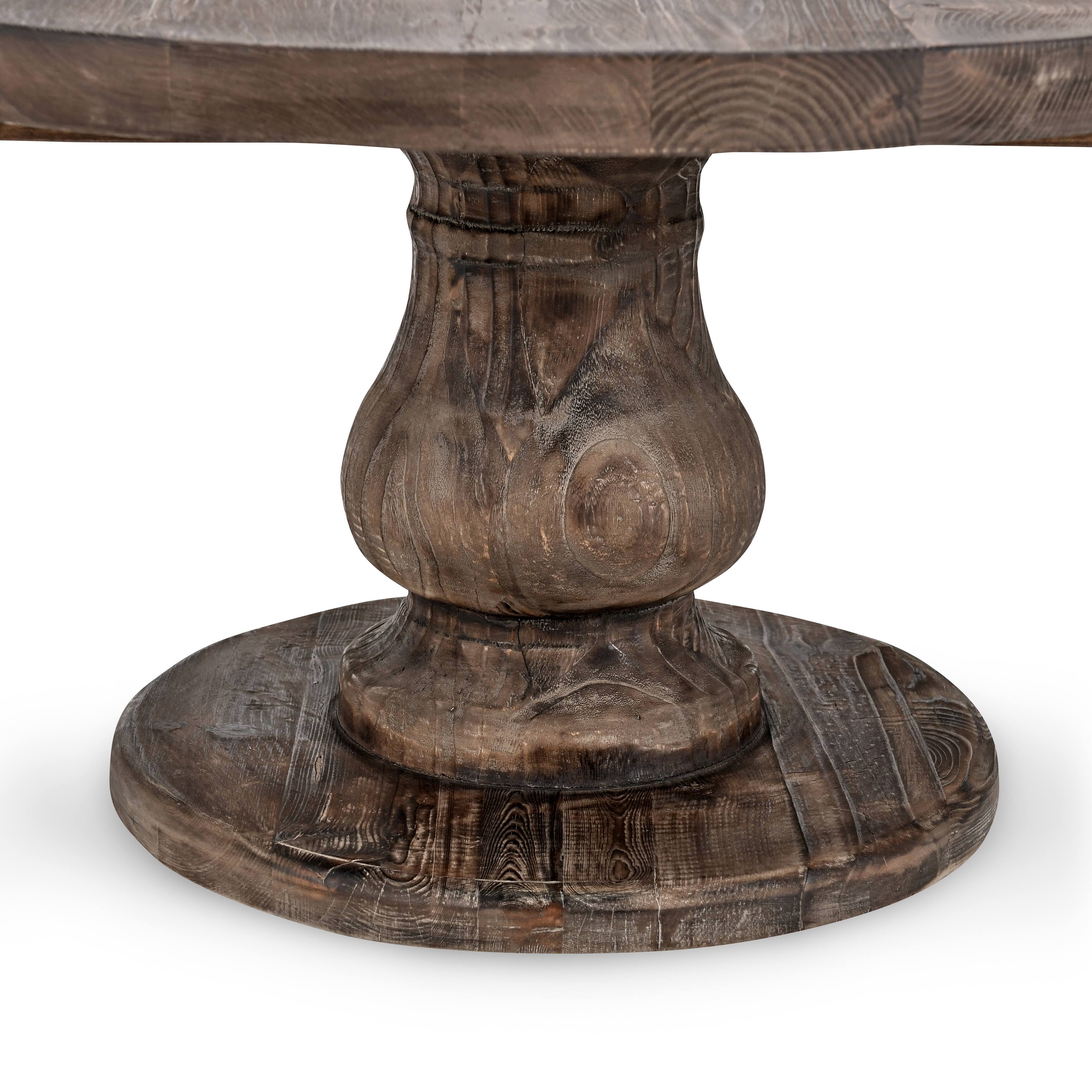 Carolina Reclaimed Wood Round Coffee Table by Kosas Home On Sale